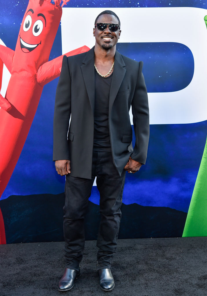 Michael B. Jordan in Yellow suit @ world premiere of Marvel Studios' “Black  Panther: Wakanda Forever” in LA